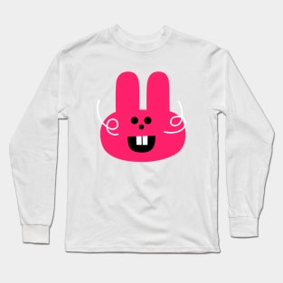 Bunny face character expression Long Sleeve T-Shirt